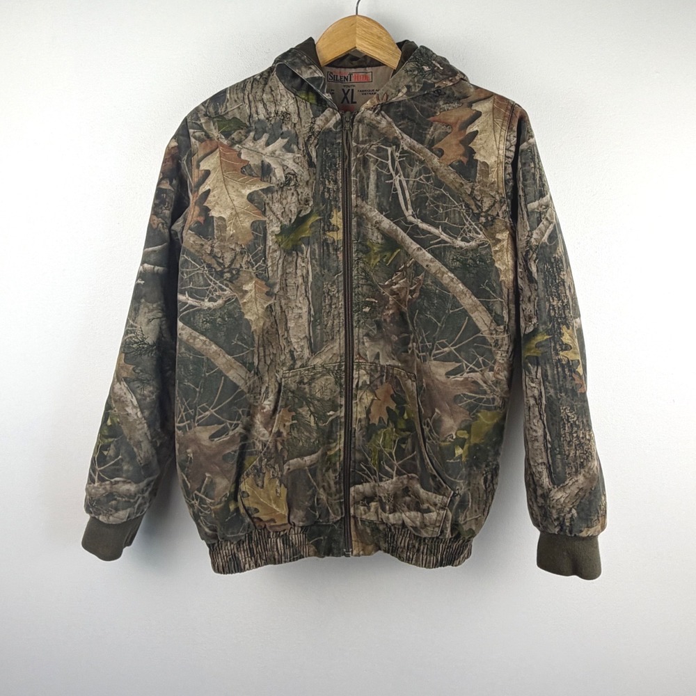 Redhead Silent Hide Youth XL Camo Hooded Jacket Bass Pro Shops Thermolite